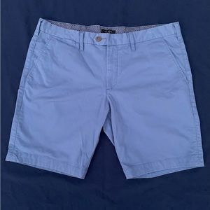 Ted Baker Men’s Blue Flat Front Shorts 38R Waist Pockets 9” inseam